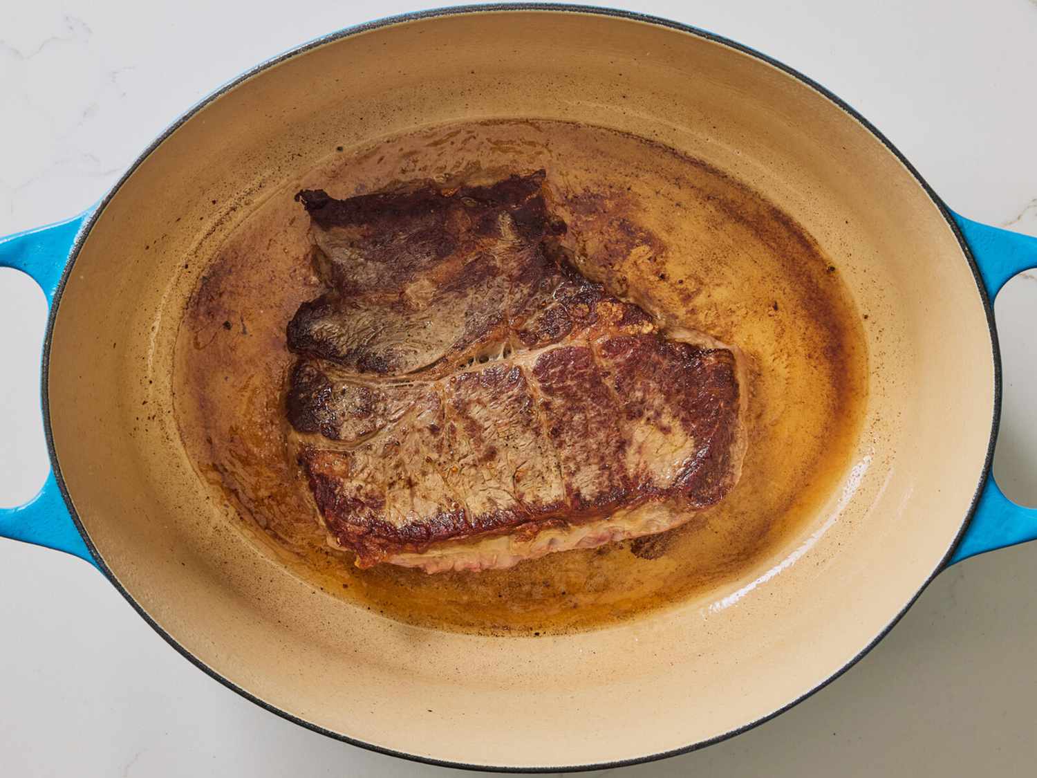 searing meat in dutch oven